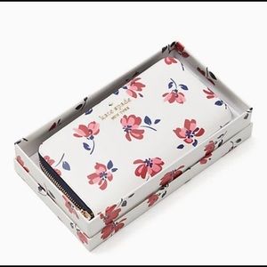 【BRAND NEW】 KATE SPADE Staci Tea Garden Toss Boxed Large Continental Wallet